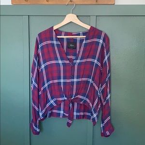 Rails Hunter Plaid Tie Front Shirt